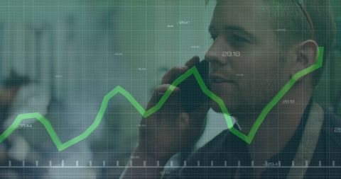 businessman analyzing financial trends on phone - Download Free Stock Images Pikwizard.com