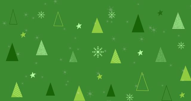 Christmas Tree and Snowflakes on Green Background Vector Illustration - Download Free Stock Images Pikwizard.com