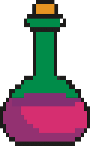 transparent pixel potion bottle with vibrant colors - Download Free Stock Videos Pikwizard.com