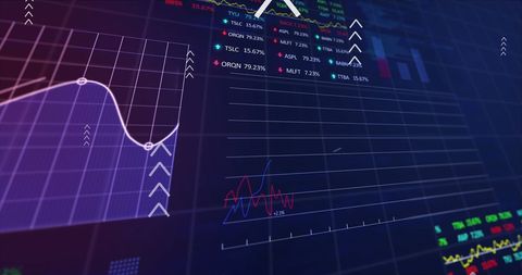 Dynamic Financial Data and Graph Arrows in Digital Interface - Download Free Stock Images Pikwizard.com