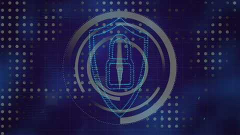 Digital Security Concept with Shield and Lock Symbol