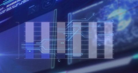 Abstract Digital Interface Displaying Data Graphs and Connections - Download Free Stock Images Pikwizard.com