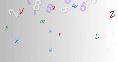 Floating Alphabets and Numbers on Grey Background - Download Free Stock Images Pikwizard.com