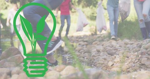 People Engaging in Environmental Cleanup Conceptualized with a Light Bulb Icon - Download Free Stock Images Pikwizard.com