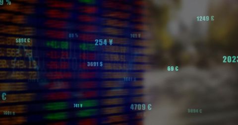 Digital currency symbols versus stock market ticker