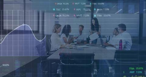 Financial Data Processing in Modern Diverse Office Meeting - Download Free Stock Images Pikwizard.com