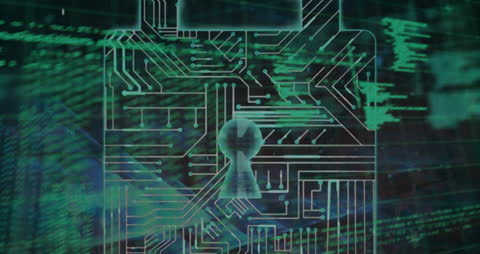 Digital Circuit Lock Illustrating Online Security Concept