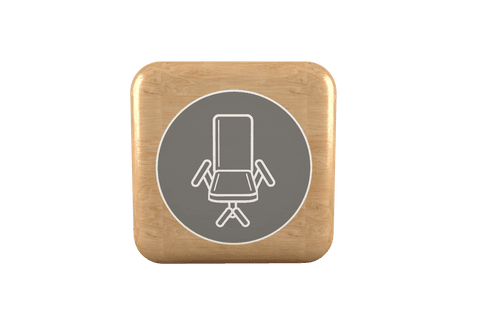 Transparent Icon of Office Chair on Wooden Cube - Download Free Stock Videos Pikwizard.com