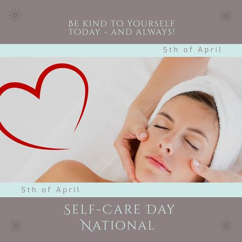 National Self-Care Day Face Treatment Poster Design with Message - Download Free Stock Templates Pikwizard.com