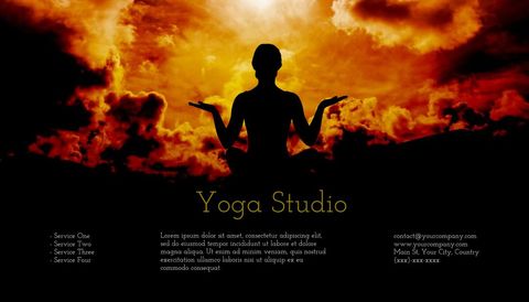 meditative yoga pose silhouette at sunset for wellness promotion - Download Free Stock Templates Pikwizard.com