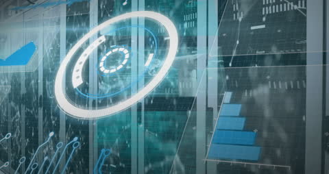 Futuristic Global Network Interface Illustration