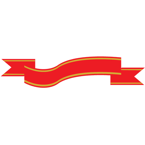 red ribbon banner with gold lines illustration on transparent background - Download Free Stock Videos Pikwizard.com