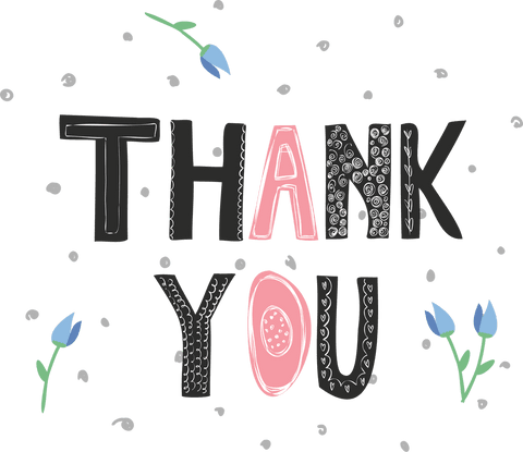 Stylish Thank You Text with Flowers on Transparent Background - Download Free Stock Videos Pikwizard.com
