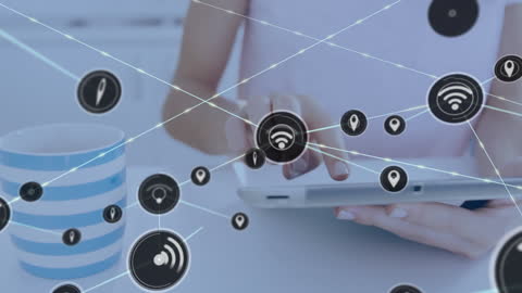 Digital Network Connections in Cafe Setting