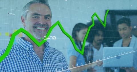 Financial Growth and Data Analysis in Modern Office Setting