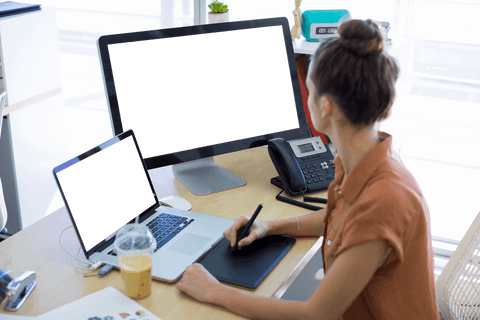 Transparent Screen Businesswoman Working on Design Project - Download Free Stock Videos Pikwizard.com