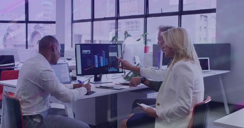 Diverse Team Engaged in Data Analysis in Modern Office - Download Free Stock Images Pikwizard.com