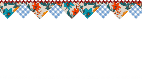 colorful floral and gingham border with lace on transparent background - Download Free Stock Videos Pikwizard.com