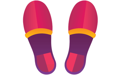 colorful slippers in vector style transparent background - Download Free Stock Videos Pikwizard.com