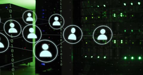 Network Connections and Cybersecurity in Server Room - Download Free Stock Images Pikwizard.com
