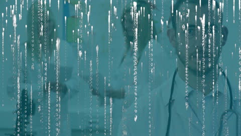 Digital Overlay on Doctor Indicating Health Technology