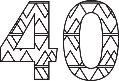 decorative patterned number 40 on transparent background - Download Free Stock Videos Pikwizard.com