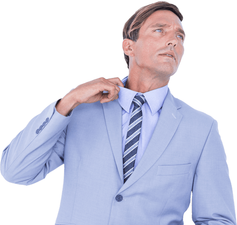Businessman Loosening Collar, Transparent Background - Download Free Stock Videos Pikwizard.com
