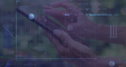 Digital Finance Flow Concept with Smartphone Use