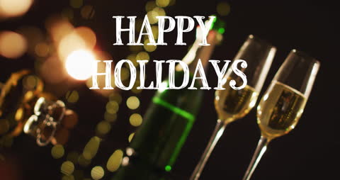 Classic video for promoting holiday parties or events. Useful for greeting cards or event invitations showcasing New Year or festive celebrations.