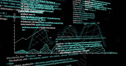 Futuristic Data Visualization with Code and Graphs - Download Free Stock Images Pikwizard.com