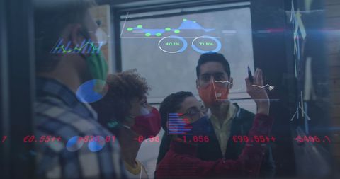 Team Analyzing Data Projections with Augmented Reality - Download Free Stock Images Pikwizard.com