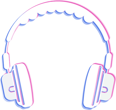 vibrant headphones digital art with glitch effect on transparent background - Download Free Stock Videos Pikwizard.com