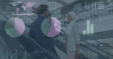 global business interaction with data overlay concept - Download Free Stock Images Pikwizard.com