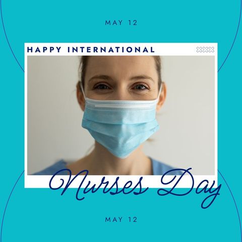 female nurse with mask celebrating international nurses day - Download Free Stock Templates Pikwizard.com
