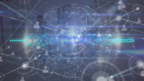 Digital Data Integration and Global Networking Concept