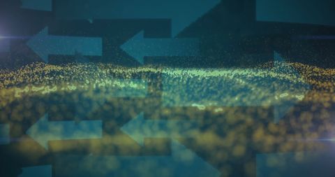 Dynamic Arrows and Particles in Digital Landscape - Download Free Stock Images Pikwizard.com