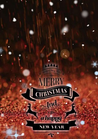 Festive christmas greeting with glittering background