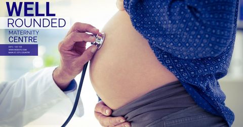 Healthcare professional checking pregnant belly for prenatal care services