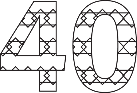 Forty Number With Pattern Transparent Celebration Design - Download Free Stock Videos Pikwizard.com