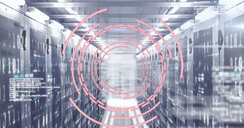 digital overlay on data servers in technology concept - Download Free Stock Images Pikwizard.com