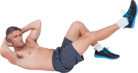 fit athlete performing bicycle crunch on transparent background - Download Free Stock Videos Pikwizard.com