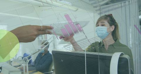 Business Team Analyzing Charts with Masks in Modern Office - Download Free Stock Images Pikwizard.com