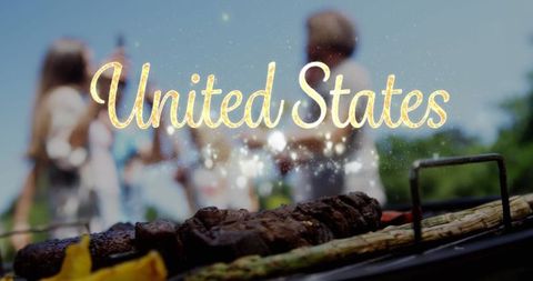 Friends Socializing Outdoors at Summer Barbecue Picnic