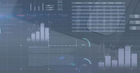 Futuristic Financial Dashboard with Charts and Analytics