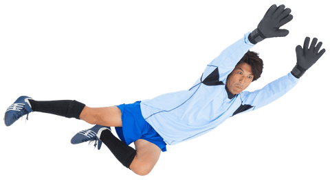 hispanic goalkeeper skillfully diving on transparent background - Download Free Stock Videos Pikwizard.com