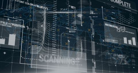 Digital Interface with Financial Data Overlays and World Map Background - Download Free Stock Images Pikwizard.com