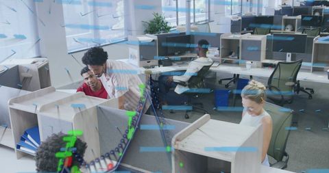 Data Processing in Modern Office Environment with Diverse Team - Download Free Stock Images Pikwizard.com