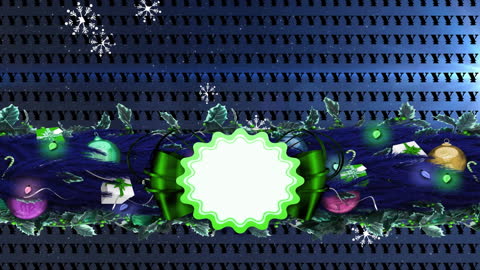 Festive Christmas Garland Banner with Snowflakes