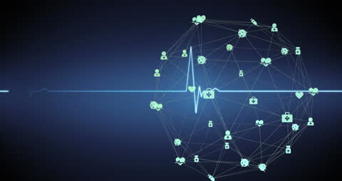 Global Health Network Conceptual Heart Pulse Line