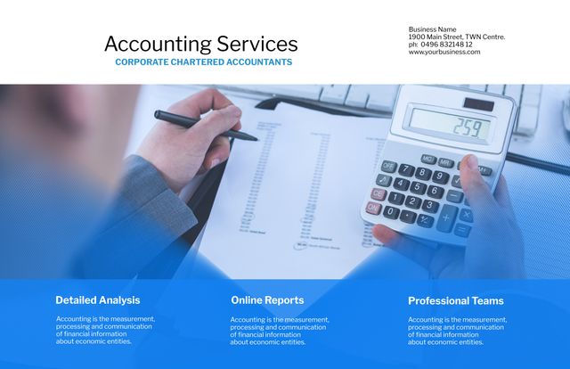 Accountant Working on Financial Reports with Calculator and Documents - Download Free Stock Templates Pikwizard.com